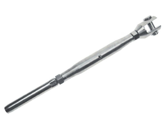 Stainless Steel Machined Fork & Swage Stud Turnbuckle T316 - Image 1