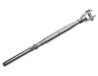 Stainless Steel Turnbuckle with Machine Swage, Size 1/4" Cable & 5/16"-18 Thread