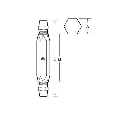 Swageless Electroline Wire Rope Coupling Fittings 1/16" - Image 2