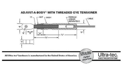 Adjust-A-BodyÃ‚Â® Turnbuckle with Threaded Eye Tensioner - Image 2