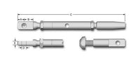 Electroline Classic Turnbuckle with Eye Post Assembly