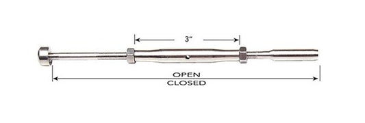 Shortie Button Turnbuckle - Wire Rope Cable Railing Component - Image 1