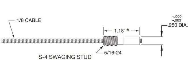 Invisiware Swaging Stud - Stainless Steel Threaded Terminal - Image 2