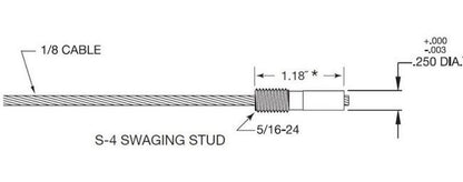 Invisiware Swaging Stud - Stainless Steel Threaded Terminal - Image 2