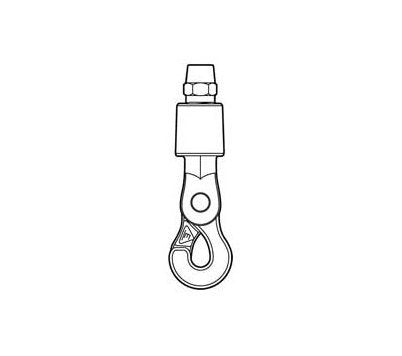 Aluminum Clevis Fitting with Sister Hook for 1/2" Kevlar Rope - Image 2