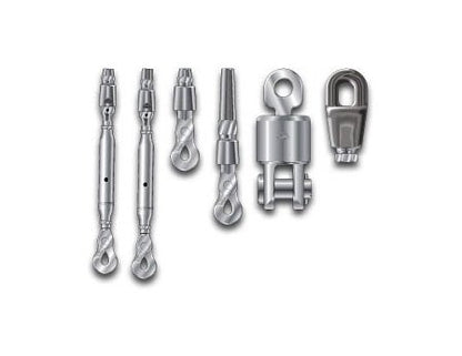 Aluminum Clevis Fitting with Sister Hook for 1/2" Kevlar Rope - Image 1