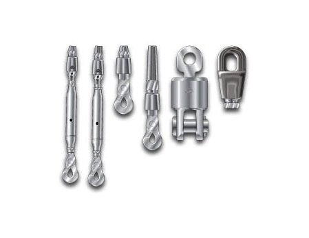 Aluminum Clevis Fitting with Sister Hook for 1/2" Kevlar Rope - Image 1