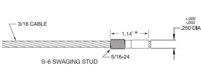 Invisiware Swaging Stud - Stainless Steel Threaded Terminal - Image 2