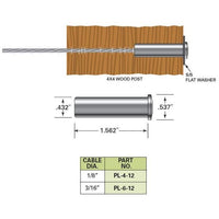 Push-Lock Swageless Cable Stop End Fitting