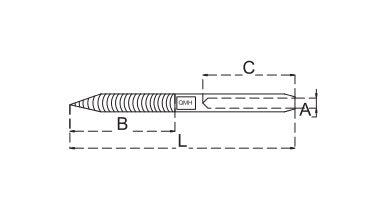 Threaded Lag Swage Stud (Hand Swage) for Cable Railings - Image 2