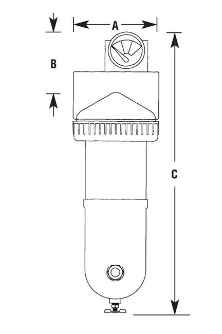 Arrow Pneumatics High Flow Oil Removing Air Filter - 1-1/2 in Pipe Size - Image 2
