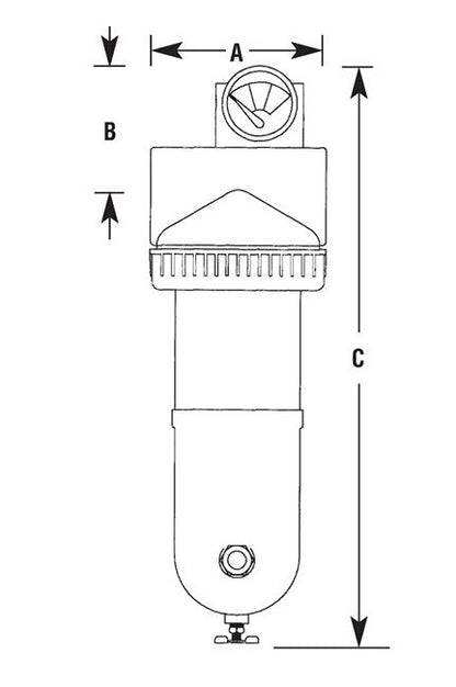 Arrow Pneumatics High Flow Oil Removing Air Filter - 1-1/2 in Pipe Size - Image 2