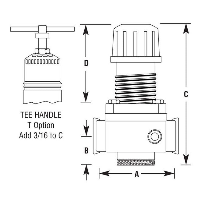 Arrow Pneumatics 1/2 Inch MidFlow Pressure Regulator - Image 2