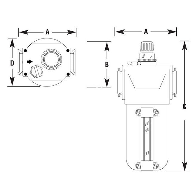 Arrow Pneumatics 1/2in Pipe Size Lubricator - Image 2