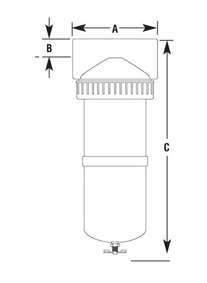 Arrow F3 High Flow Particulate Air Filter - 1-1/2 in Pipe Size - Image 2