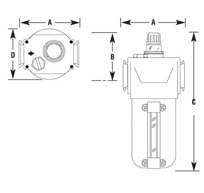 Arrow Pneumatics 3/4 Inch Pipe Size Lubricator - Image 2
