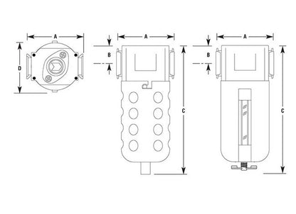 Arrow Pneumatics F3 1/2 Inch Particulate Air Filter - Image 2