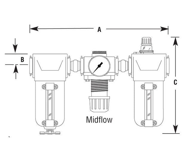 Arrow Pneumatics 1/2 in Pipe Size Lubricator - Image 2