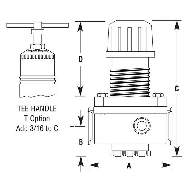 Arrow Pneumatics Tri-Star 1/2" Pressure Regulator - Image 2