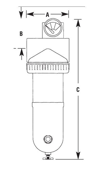 Arrow Pneumatics F5 Coalescing Air Filter - 1-1/2 Inch High Flow - Image 2