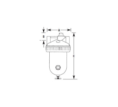 Arrow Pneumatics F7 Two-in-One Coalescing Air Filter - 200 scfm High Flow Rate - Image 2