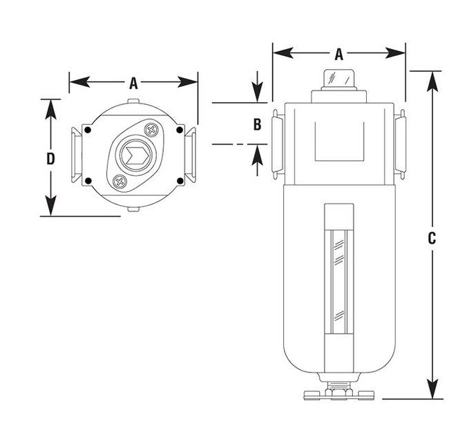 Arrow Pneumatics F4/F5/F6 Coalescing Air Filter - 1/2 in Pipe Size, Tri-Star Oil Removing - Image 2