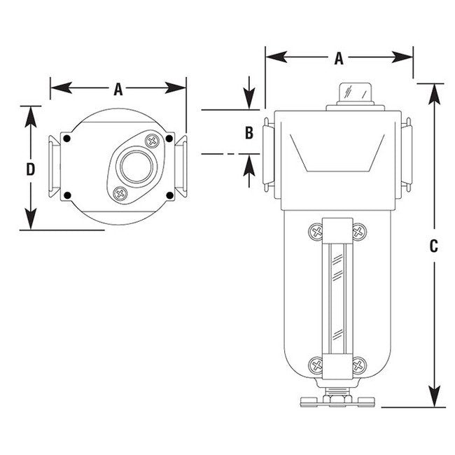 Arrow Pneumatics F6 Coalescing Adsorber Air Filter 1/2 inch - Image 2