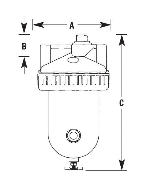 Arrow Pneumatics 1" High Flow Coalescing Air Filter for Oil Removal - Image 2