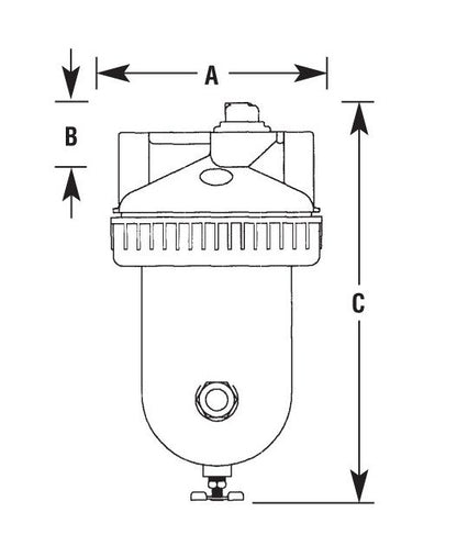 Arrow Pneumatics 1" High Flow Coalescing Air Filter for Oil Removal - Image 2