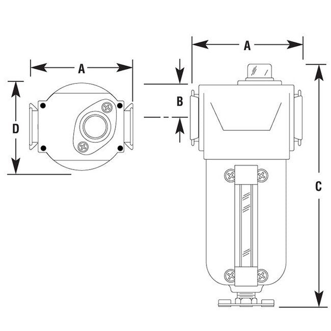 Arrow Pneumatics F7 60 scfm Two-in-One Coalescing Air Filter - Image 2