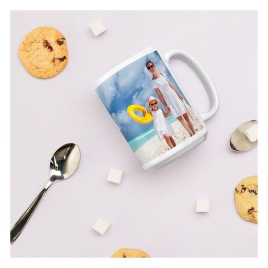 15 oz Capacity Ceramic Photo Mug - Ideal for Personalized Gifts - Image 1
