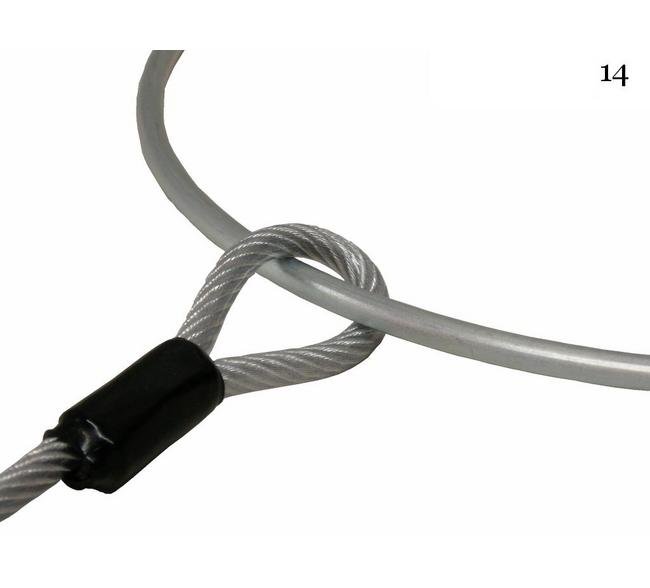 Vinyl-Coated GAC Cable Assembly with Loop & Custom Metal Ring - Image 1