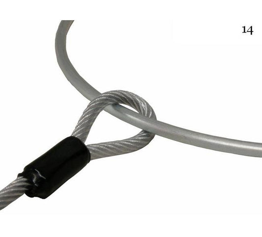 Vinyl-Coated GAC Cable Assembly with Loop & Custom Metal Ring - Image 1