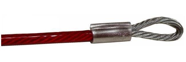 Galvanized Aircraft Cable with Vinyl Coating and Loop Assembly - Image 1