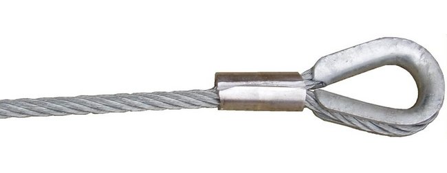 Heavy Duty Galvanized Steel Cable Sling Thimble Loop - Image 1