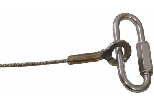 Stainless Steel Aircraft Cable Assembly with Stamped Eyelet and Quick Link - Image 1