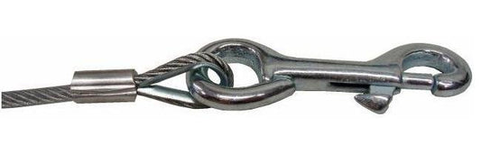 Galvanized Aircraft Cable with Vinyl Coating and Snap Hook Assembly - Image 1