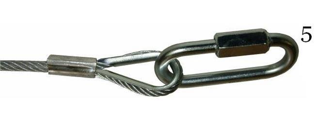 Vinyl-Coated Loop-End Cable Assembly with Thimble and Quick Link - Image 1
