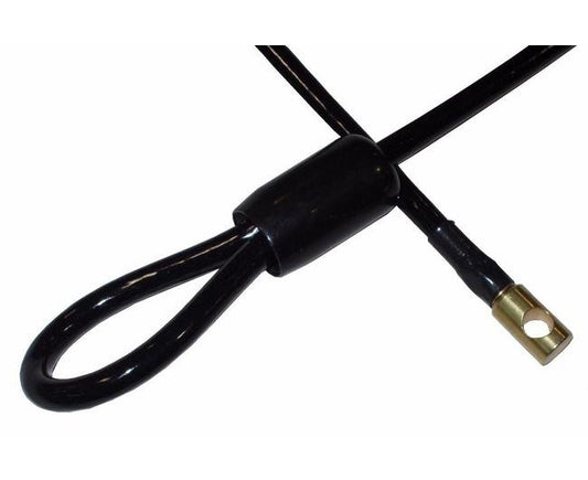 Galvanized Aircraft Cable with Vinyl Coating and Custom Brass Eye End Fittings - Image 1