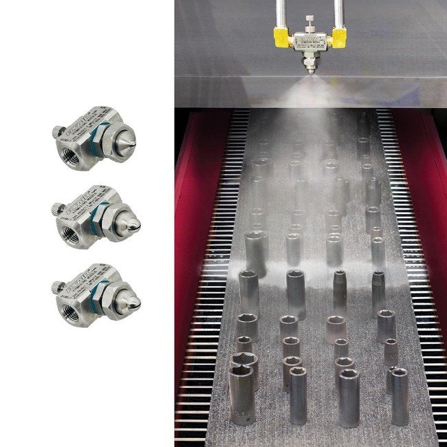 Stainless Steel External Mix Flat Fan Atomizing Spray Nozzle - 1/4 NPT - Image 2