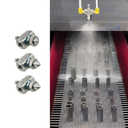 Stainless Steel External Mix Flat Fan Atomizing Spray Nozzle - 1/4 NPT - Image 2