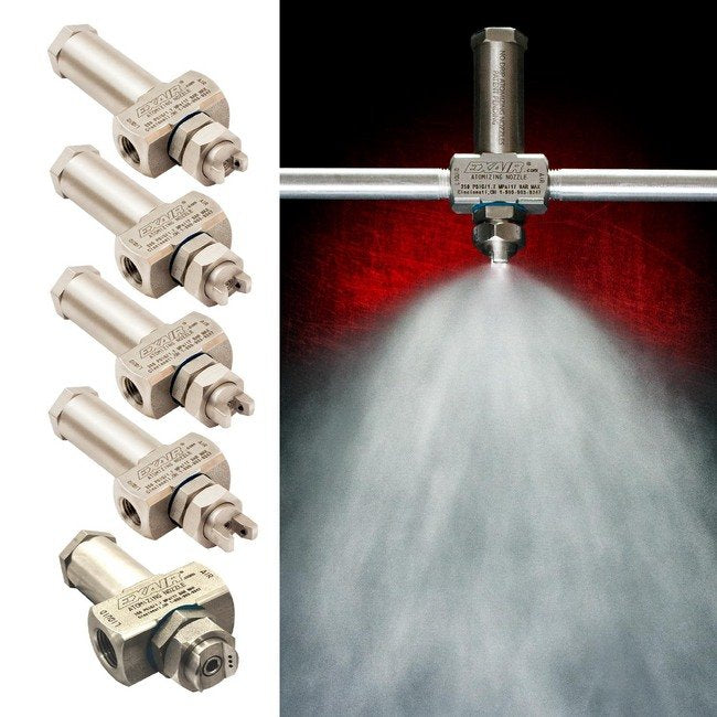 Stainless Steel External Mix Flat Fan Atomizing Spray Nozzle - 1/4 NPT - Image 6