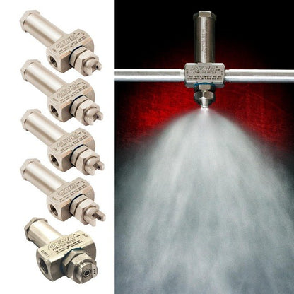 Stainless Steel External Mix Flat Fan Atomizing Spray Nozzle - 1/4 NPT - Image 6