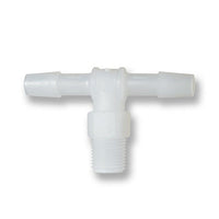 AT-R Series 1/4 Inch (in) Size Male National Pipe Thread (MNPT), 3/8 Inch (in) Barb Size, and Natural Nylon Tee Adapter Fitting