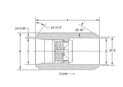 Check-All® B4 Style Butt Weld Check Valve - 1/2" NPS, 3.50 psi Cracking Pressure - Image 2