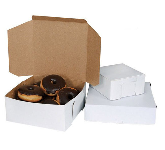 7x7x3 Bakery Boxes - Pack of 250, FDA Compliant - Image 1