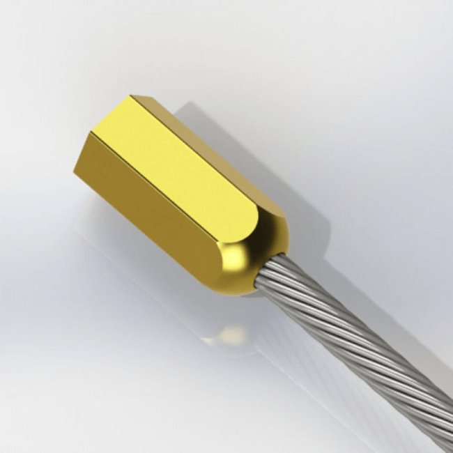0.156 Inch (in) Fitting Length and 0.024 Inch (in) Maximum Mating Cable Diameter Brass Ball-End Plug - Image 1