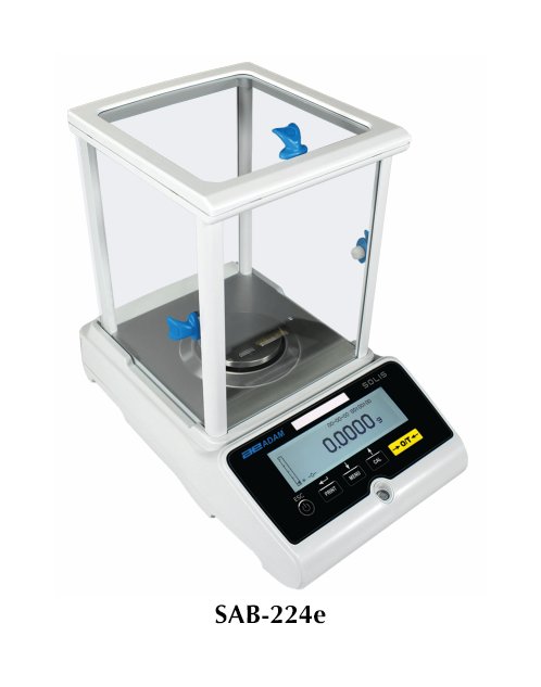 Adam Solis External Calibration Analytical Balance - 220g Capacity - Image 1