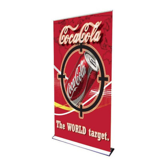 Megastore 50” HD Retractable Banner Stand with Vinyl Print - Image 1