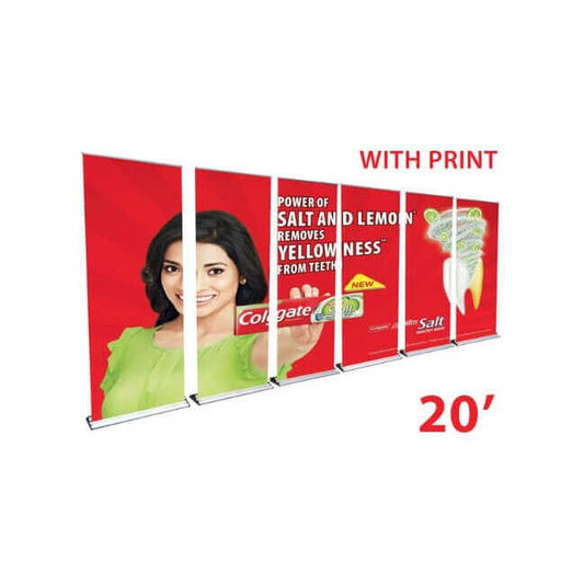 Megastore 24" Heavy-Duty Retractable Roll Up Banner Stand - Image 1